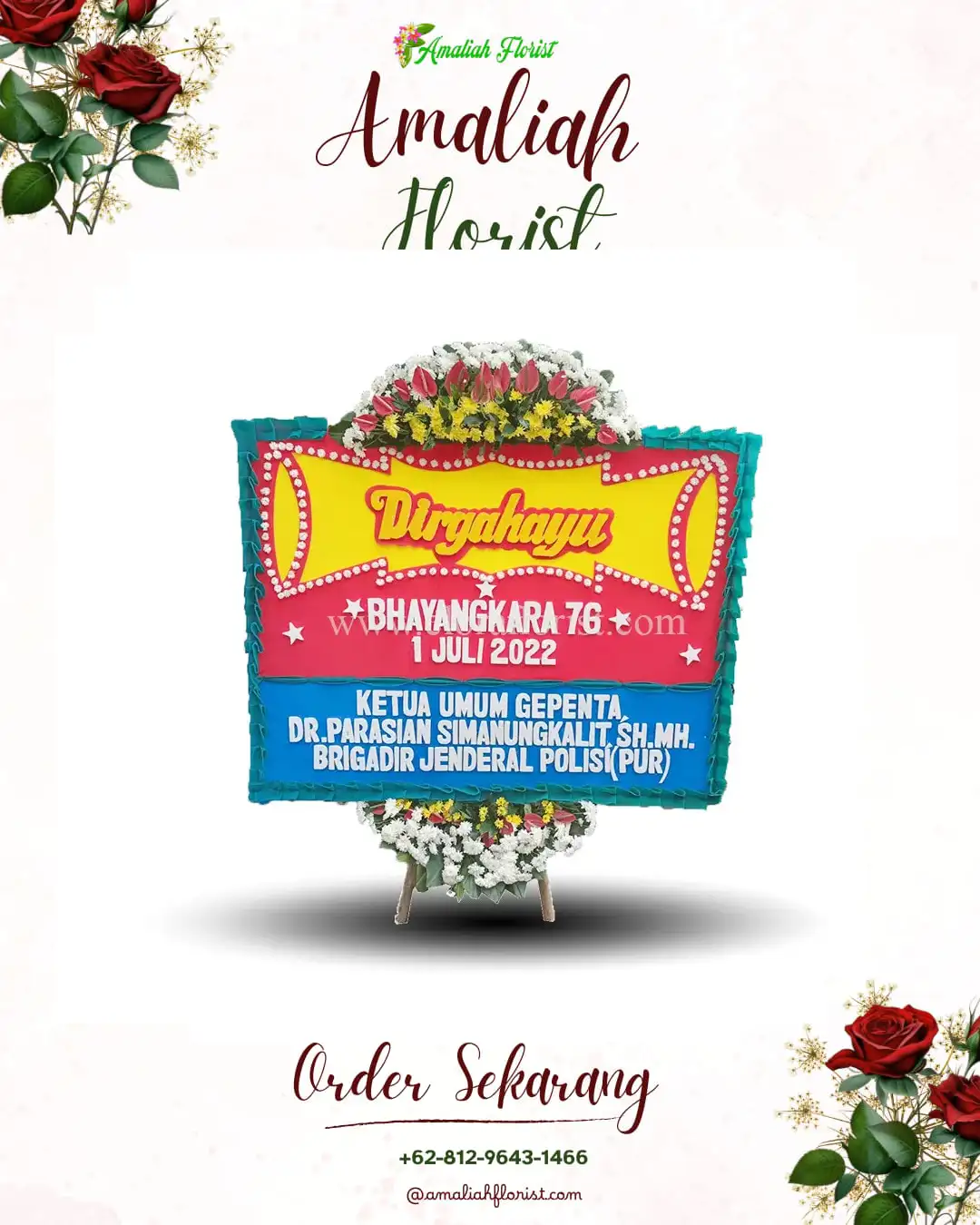 Papan Bunga HUT Ulang Tahun Marga Jaya